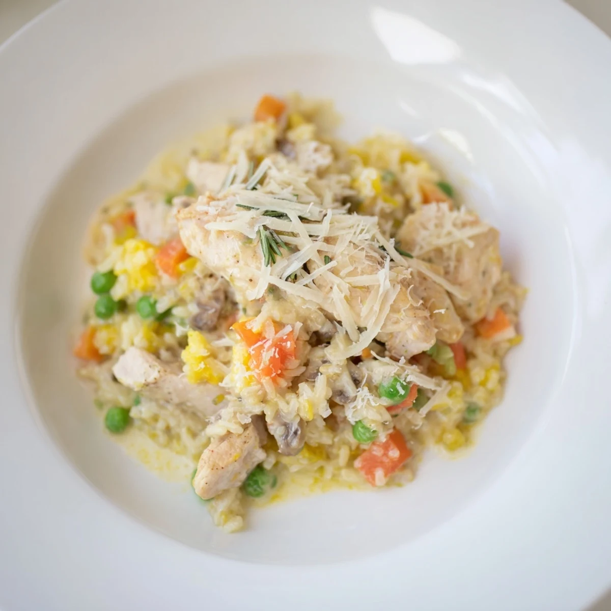 All-in-One Pan Creamy Chicken and Wild Rice ready to serve, a hearty, comforting meal.