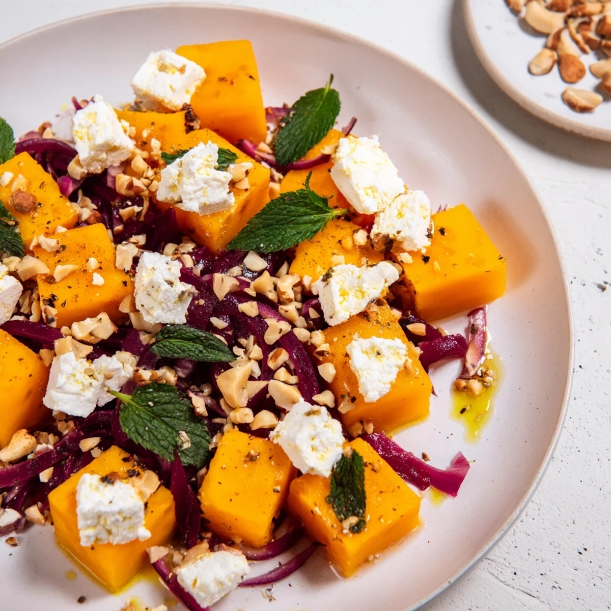 Vibrant Fresh Watermelon and Feta Salad, featuring juicy watermelon chunks with tangy balsamic drizzle.
