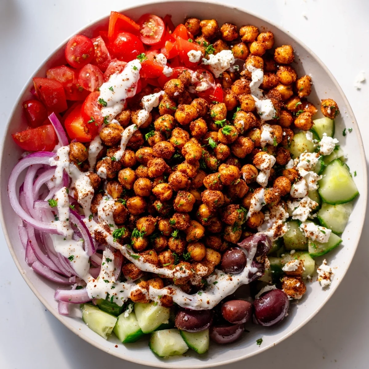 Mediterranean Chickpea Lunch Bowl