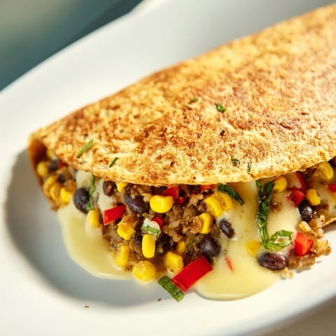 Quick Black Bean Corn Quesadillas