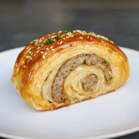 Homemade savory sausage rolls