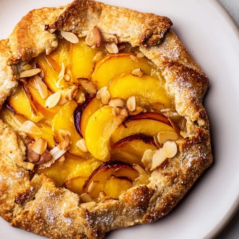 Rustic Peach Almond Tart