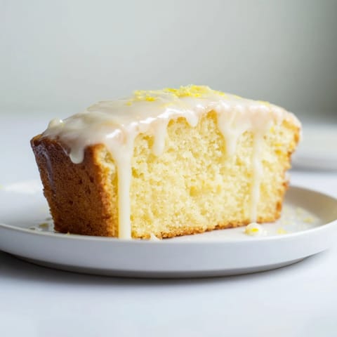 Warm, golden-brown Lemon Yogurt Cake, fresh from the oven, offering a delightful aroma.