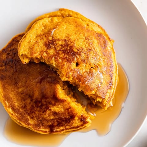 Pumpkin Spice Pancakes cooking on a griddle, showing fluffy texture and warm autumn spices with a bubbling surface ready to flip.