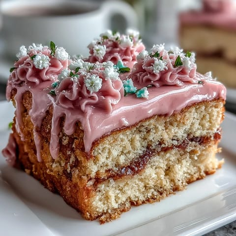 Elegant vanilla cake decorated with soft pastel buttercream flowers, ideal for festive gatherings.  