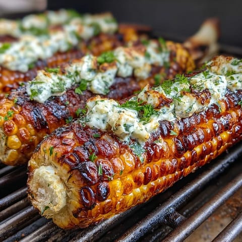Juicy BBQ corn on the cob wrapped in foil and brushed with fragrant herb butter, grilled to perfection.