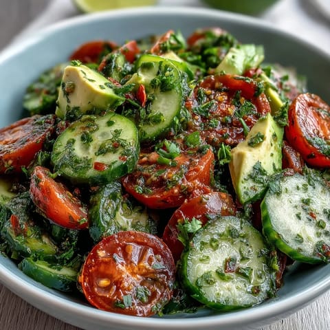 Cucumber Tomato Avocado Salad
