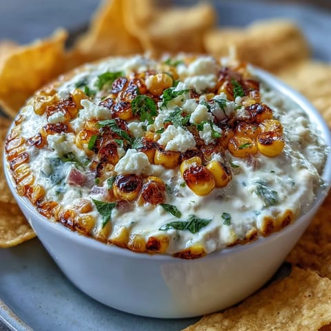 Elote Dip with Chips