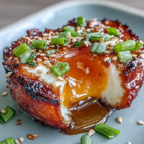 Glistening spicy miso marinated eggs, perfectly jammy yolks for ramen.