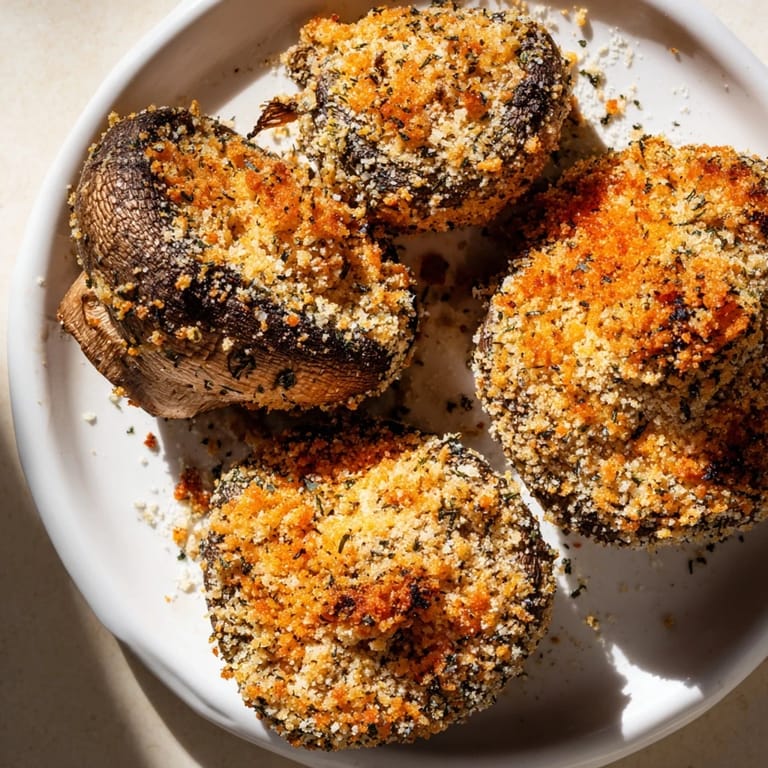 Bite into these crispy Ranch-Seasoned Mushrooms: a flavorful vegetarian snack with a perfect crunch.