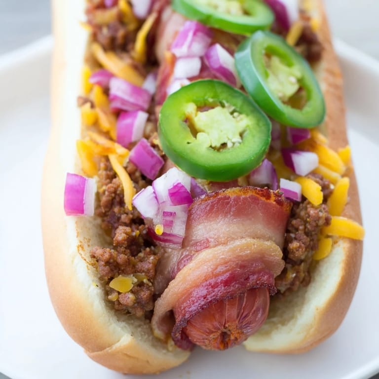 Tempting image of sizzling Mexican Hot Dogs, showcasing a flavorful combination of textures and aromas.
