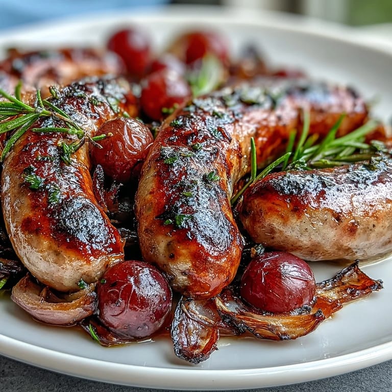 Savory roasted sausage and grapes with tender onions, an easy gluten-free dinner perfect for cozy weeknights.