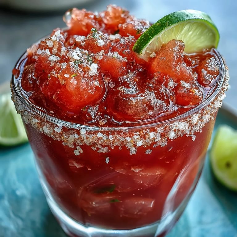 Two glasses of Best Guava Margarita with salted rims, tropical guava garnish, and condensation.