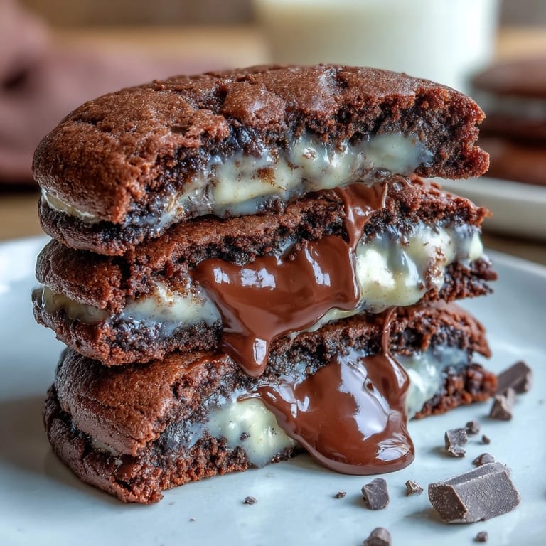 ALT image text: Shadow Milk Cookie-inspired treats with deep chocolate flavor, vanilla accents, and gooey dark chocolate chunks throughout.  