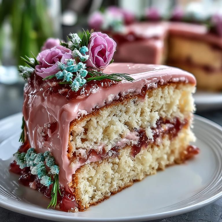 Delightful spring-inspired birthday cake featuring delicate floral buttercream designs in gentle pastel hues.