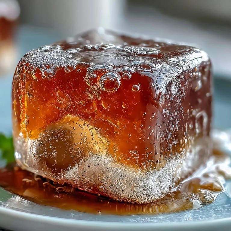 Chilled lychee agar jelly cubes presented beautifully in fizzy, citrus-kissed yuzu water.