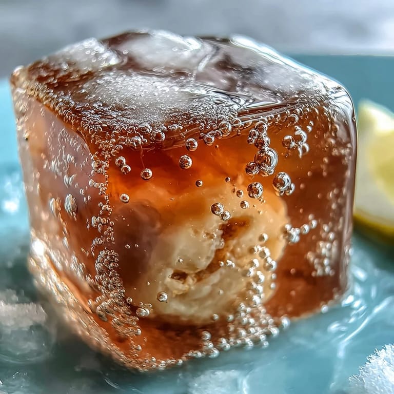 Refreshing lychee agar jelly cubes, glistening in bright, bubbly yuzu water.