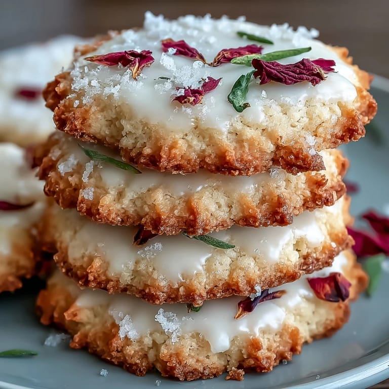 Buttery floral shortbread cookies, beautifully decorated, perfect for afternoon tea.