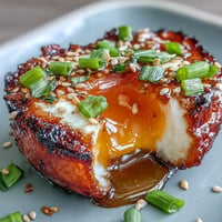 Glistening spicy miso marinated eggs, perfectly jammy yolks for ramen.